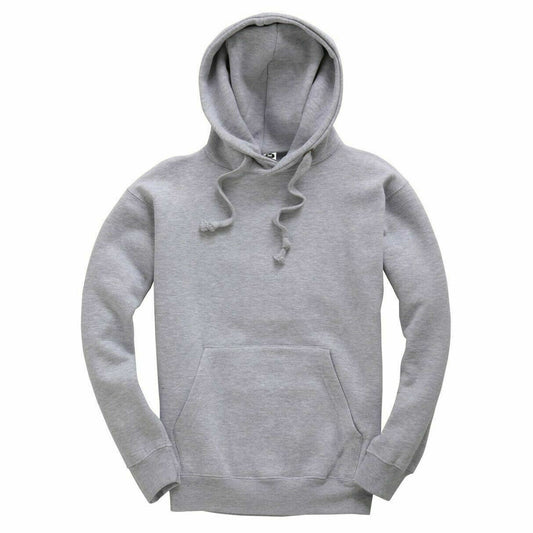 New Men Women Premium Quality Plain Black Grey Hoodie Hooded Sweatshirts S-XXL