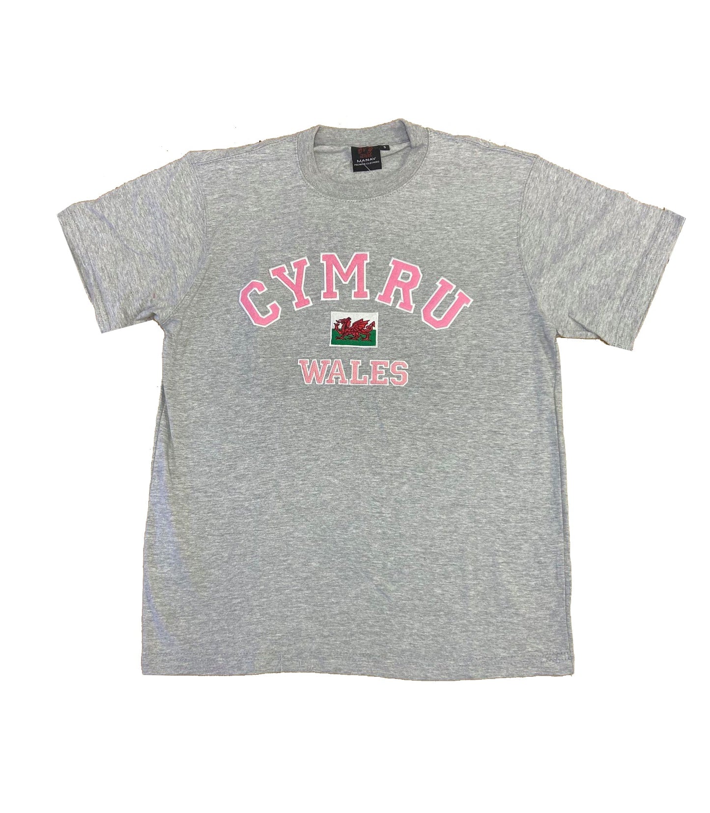 Billie Varsity Cymru Jersey T Shirt Top - in Grey Marl