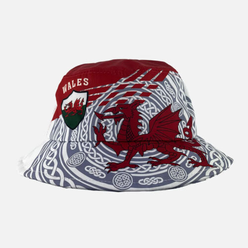 Mens Wales Cymru Welsh Dragon Celtic Football Rugby Patriotic Bucket