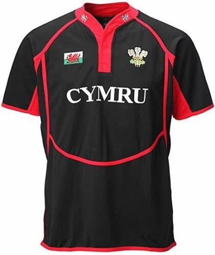 NEW MEN'S 'NEW COOLDRY' CYMRU WELSH FEATHERS/DRAGON COLLARED RUGBY T SHIRT