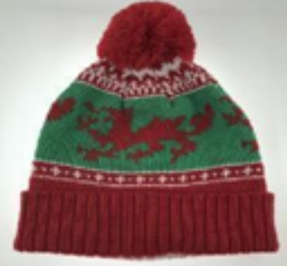 RED DRAGON AND BLACK DRAGON BOBBLE HATS