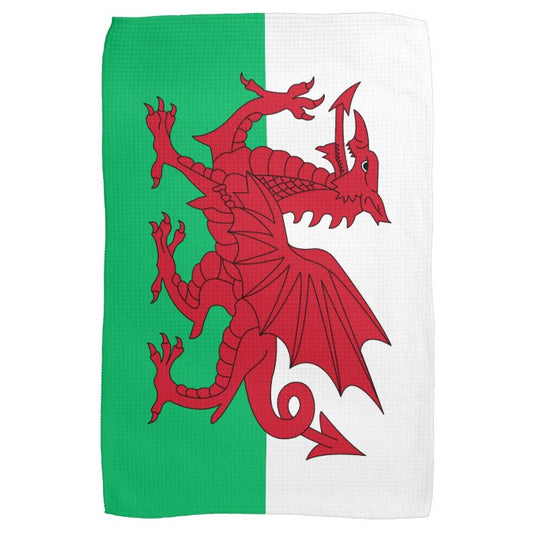 Large National Flag of Wales Welsh Dragon Tea Towel
